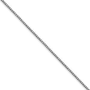 0.9mm, 14k White Gold, Box Chain Necklace, 20 Inch